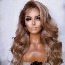 Perruque Full Lace Body Wave Brésilienne Remy, Cheveux Naturels Ondulés,  Blond, Ombré, Pré-Plumé, Top HD, Soie Ultraviolette, 360 Avant