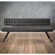 Banc en bois pour une touche rustique, en tissu confortable pour une touche cocooning. Bancs Tables Et Chaises Banc De Table A Manger David Polyurethane Gris Vintage 150cm Inside75