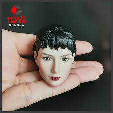 1/6 Scale Actress Audrey Head Sculpt Model Fit 12'' Female Soldier Action  Figure Body Dolls