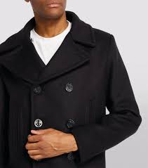 Sandro Wool Double Breasted Pea Coat Harrods Il