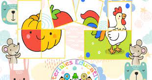 Adorables Rompecabezas Para Trabajar En Inicial Y Preescolar Fichas De Puzzles Que Encant Rompecabezas Para Ninos Rompecabezas Infantiles Rompecabezas Faciles