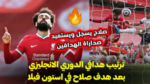 وفيما يلي قائمة أبرز هدافي الدوري الإنجليزي حتى الآن ØªØ±ØªÙŠØ¨ Ù‡Ø¯Ø§ÙÙŠ Ø§Ù„Ø¯ÙˆØ±ÙŠ Ø§Ù„Ø§Ù†Ø¬Ù„ÙŠØ²ÙŠ Ø¨Ø¹Ø¯ Ù‡Ø¯Ù Ù…Ø­Ù…Ø¯ ØµÙ„Ø§Ø­ Ø§Ù„ÙŠÙˆÙ… ÙÙŠ Ù…Ø±Ù…ÙŠ Ø§Ø³ØªÙˆÙ† ÙÙŠÙ„Ø§ ÙÙŠ ÙÙˆØ² Ù„ÙŠÙØ±Ø¨ÙˆÙ„ Ø¨Ù‡Ø¯ÙÙŠÙ† Ù„Ù‡Ø¯Ù Youtube