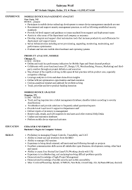 mobile analyst resume samples velvet jobs