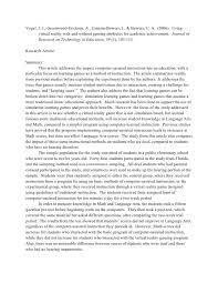 Summary Of A Research Paper Example