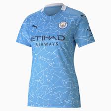 Demonstration of football club jersey. Manchester City Jerseys Kits Fanwear Puma