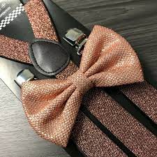 Rose gold pocket square for men, rose gold mirror like pocket square, ream up idea. Coool Rose Gold Champagne Glitter Suspenders And Matching Bow Tie Set Metallic Copper Gold Set Wedding Prom Adult Walmart Com Walmart Com