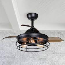 The 5 top commercial ceiling fans. Industrial 36 Inch Black 3 Blade Ceiling Fan With Light Kit 36 In On Sale Overstock 31606587
