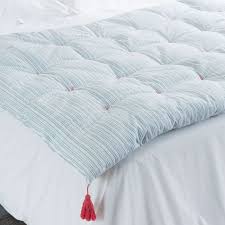 Edredon A Pompons En Coton 100 X 180 Cm Edredon Rideaux De Lit Matelas Diy