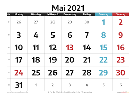 Hier findest du einen schönen zeitlosen kalender zum selbst ausdrucken. Kalender Mai 2021 Zum Ausdrucken Kostenlos Kalender 2021 Zum Ausdrucken