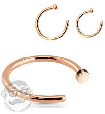 20g 18g Rose Gold Stainless Steel Nose Hoop Ring