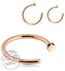 20g 18g rose gold stainless steel nose hoop ring