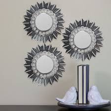 Uttermost galena antique silver round wall mirrors set of 3 $ 363.00. Brushed Silver Mirror Wayfair