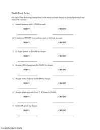 We offer free tutorials in all aspects of bookkeeping and accounting. Double Entry Ex 2 Worksheet