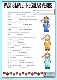 Regular Verbs Past Tense Regular Verbs Worksheet Past Tense Worksheet Regular Past Tense Verbs Simple Past Tense