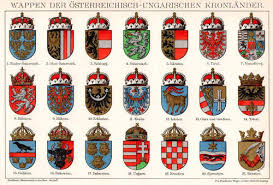 Das wappen des allerhöchsten herrscherhauses ist den schilden der beiden staaten österreich und ungarn so aufgelegt, dass es beide übergreift, selbst aber von den historischen kronen der beiden staatswappen: Hauptstadte Der Kronlander Deutsche Schutzgebiete De