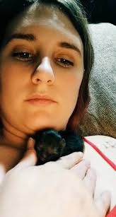 I look bad been losing lots of sleep even became sick last night all for  this little girl ❤️😻 but it's worth it she's starting to get a personality  even purrs 😻😻❤️ starting out she was a lot smaller ...