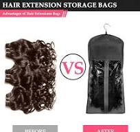 Amazon.com: VARIPOWDER 10pcs Hair Extensions Hanger Bags Dust Proof Wig  Storage Bag Portable Hair Extension Storage Bag Strong Holder Wigs Carrier  ...