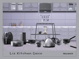 Small kitchen appliances such as blenders and food processors make cooking easier. Shinokcr S Kitchen Deco Liz Sims 4 Kitchen Kitchen Clutter Kitchen