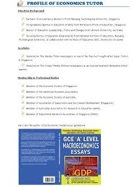 Education Background Of Economics Tutors College Junior Economics Master Of Education