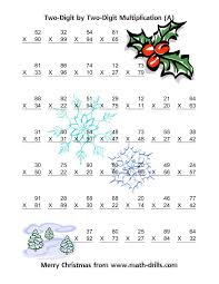 Multiplication Two Digit By Two Digit Vertical 49 Per Page A Christmas Math Workshe Christmas Math Worksheets Christmas Worksheets Holiday Math Worksheets