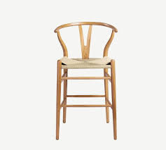 Natural wood chair stools for dorms. Faith Bar Counter Stools Pottery Barn