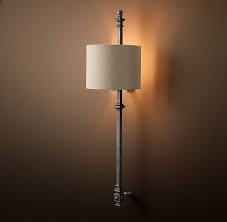 Lorraine Architectural Railing Sconce Aged Steel Sconces Restoration Hardware Lighting Restoration Hardware