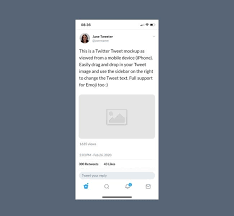 A Twitter Tweet Mockup As Viewed From A Mobile App Easily Create A Fake Tweet For Preview Or Marketing Visualizati Twitter Mockup Mockup Social Media Mockup