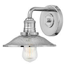 Bathroom wall sconce lighting polished nickel. Hinkley Rigby Retro 1 Light Bathroom Wall Sconce In Polished Nickel Lightsonline Com