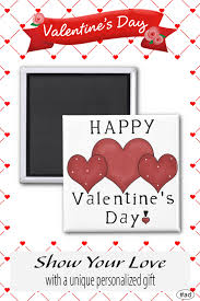 Happy Valentine S Day Hearts D7 Frig Magnet Zazzle Com Valentines Day Hearts Custom Holiday Card Happy Valentine
