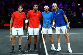 Rafael nadal and stefanos tsitsipas will play each other in the round robin of nitto atp finals for the 6 th time of their career. Stefanos Tsitsipas And Rafael Nadal Doubles Match Vs Jack Sock And Nick Kyrgios At Laver Cup 2019 3 Rafael Nadal Fans