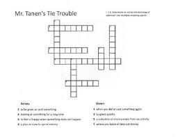 Mr Tanen S Tie Trouble Lesson Plan Supplementals Vocab Crossword 2nd Grade Crossword Puzzle Kids Crossword Puzzles Crossword