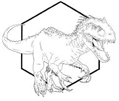 This dinosaurs is the first hybrid created by the scientists as jurassic world as an attempt to attract more people to the park. Indominus Rex Coloring Page Printable