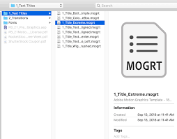 Motion graphics templates (.mogrt) are files that include text animations and video effects which you can edit and then add to your video sequences. How To Add Use Delete Motion Graphics Templates In Premiere Pro Larry Jordan