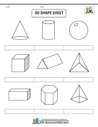 This 3d basic shapes coloring pageready to print and paint for your kids. Printable Shapes 2d And 3d