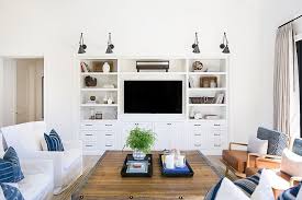 Living Room Without Fireplace Cabinet A Custom Built In Media Cabinet Creates A Focal Point Living Room Without Fireplace Living Room Remodel Livingroom Layout