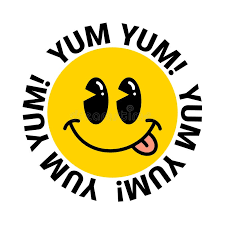 Yum Yum Smile Emoji Label with Tongue Lick Mouth. Yummy Design Doodle Face  Vector Illustration Stock Vector - Illustration of tongue, vector: 270628346