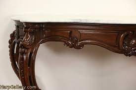 French Rosewood Antique 1870 S Hall Console Table Marble Top Victorian Console Tables Hall Console Table Console Table A console table, nero portoro marble top, perforated baroque carving.