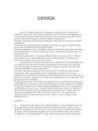 Acordarea termenului de preaviz de catre salariat in conformitate cu dispozitiile art. Demisia