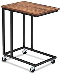 Amazon Com Tangkula Mesa Auxiliar Movil Para Sofa Mesa De Aperitivos Movil Para Tableta De Cafe Mesa Rusti In 2020 Rustic End Tables Sofa Side Table Bedroom Table