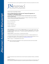 Chronic Sleep Disruption Advances the Temporal Progression of Tauopathy in  P301S Mutant Mice