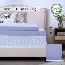 Memory Foam Mattress Topper 2 5 3 4 Inch Gel Ventilated Lavender Queen King Twin Afflink Mattresses In 2019 Memory Foam Mattress Topper Mattress Memory