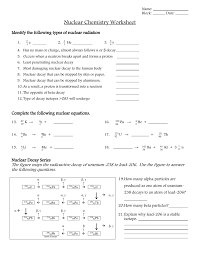 Did you hear about pizzazz worksheets. Nuclear Chemistry Worksheet