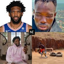 From Bamenda to the US🇨🇲✈️🇺🇲😲Kennedy in tears of joy, as his dream  turns to reality. Cameroonian NBA player Joel Embiid (Philadelphia 76ers)  has changed Kennedy Nkwain Lamiress' life with one phone call.