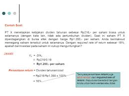 Check spelling or type a new query. Contoh Soal Dan Jawaban Penilaian Saham Biasa Bagikan Contoh