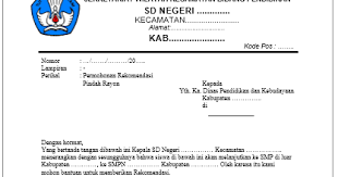 Surat keterangan formasi sekolah yang akan dituju d. Download Surat Permohonan Rekom Pindah Sekolah Siswa Keluar Kota Web Ptk