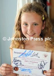 25015298-Pictures Martin Bostock Schoolchildren from Blackpool schools at a  special party at Blackpool football club to celebrate their 100%  attendance. St Nicholsas school.