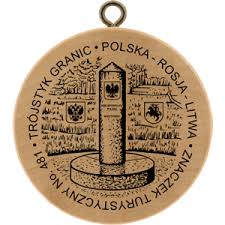 Znaczki Turystyczne No 481 Trojstyk Granic Polska Rosja Litwa