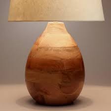 Wood Teardrop Table Lamp Base Lampentisch Holzlampe Rustikale Lampen