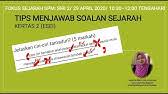 Teknik menjawab kertas 1 kimia. Sejarah Ting 5 Teknik Menjawab Kertas 3 Sejarah Spm 2020 Youtube