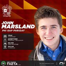 Finishing off our rush season is our secondary recruitment officer, John  Marsland. John is from the Madison area, and also runs